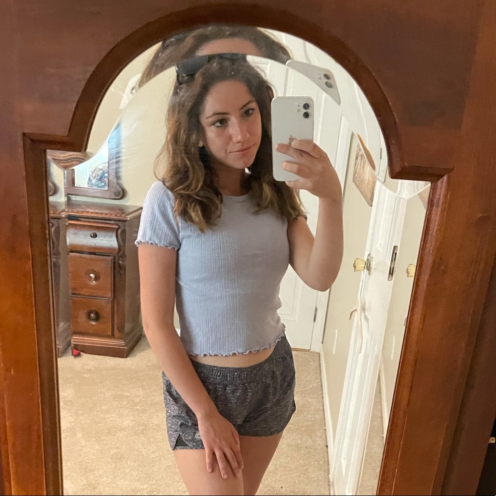 Light purple top from garage